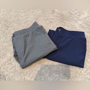Under Armour Men's Flat Front Shorts in Gray and Navy
